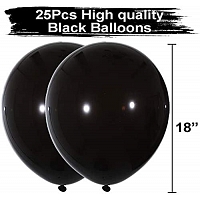 Black Metallic Balloon- 25Pcs-TK106139